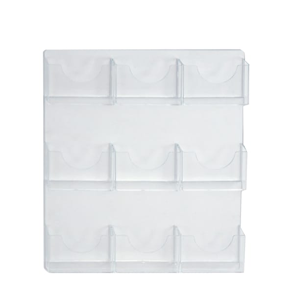 Nine-Pocket Wall Mount Bifold Brochure Holder, PK2